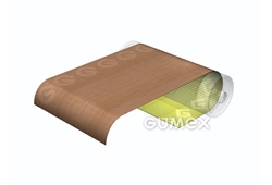 Selbstklebendes Teflonglasgewebe, 0,115mm, Breite 1000mm, PTFE, -73°C/+260°C, braun, 